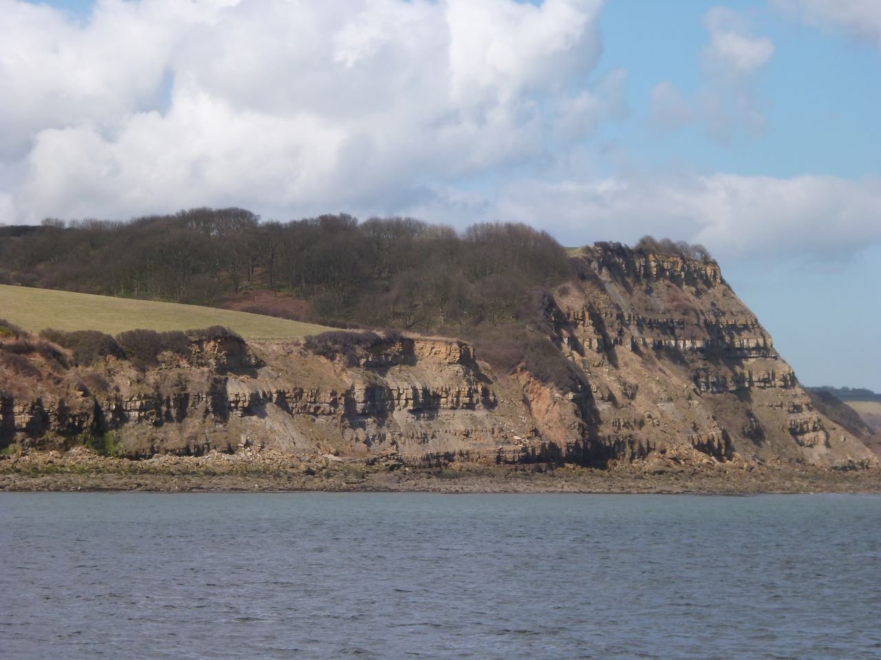 View of The Middle Jurassic sequence north of Cloughton Wyke taken from Hundale Point.  Photograph: Steve Livera
